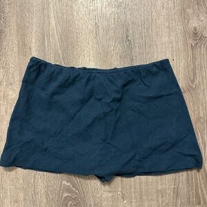 Free People Mini Linen Navy Skort